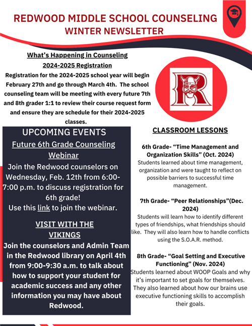 Middle School Counseling Newsletter